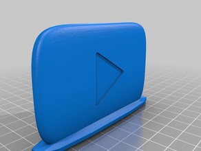 youtube playbutton premio remezclada 50 tamaño art 3d print model - Mito3D