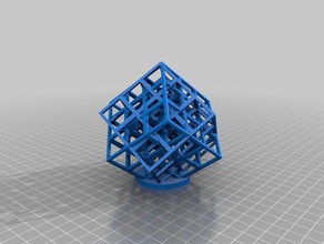 lattice cube fixed 3d printing 3d print model - Mito3D