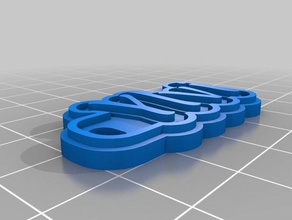 il mio personalizzato multiline tag portachiavi y i su misura 3d print model - Mito3D