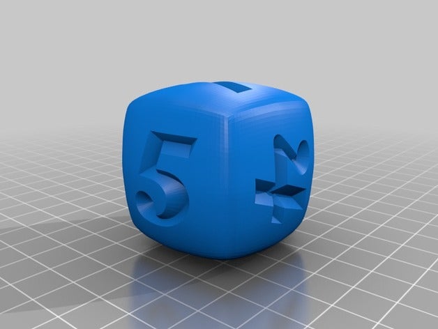 slightly rounded cube dice 3D print model - Mito3D
