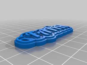 fat h keychains customized 3d print model - Mito3D