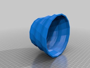 poligono di stile del vaso all'aperto e giardino 3d print model - Mito3D