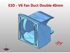 doppia ventola estrusore e3d-v6 - 40 mm Impressora 3d extrusoras 40mm duto do ventilador e3d v6 3d print model - Mito3D