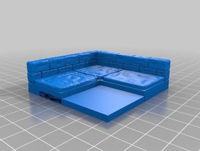 tt dungeon pool - corner 2x2 toy & game accessories dungeons dragons true tiles 3d print model - Mito3D