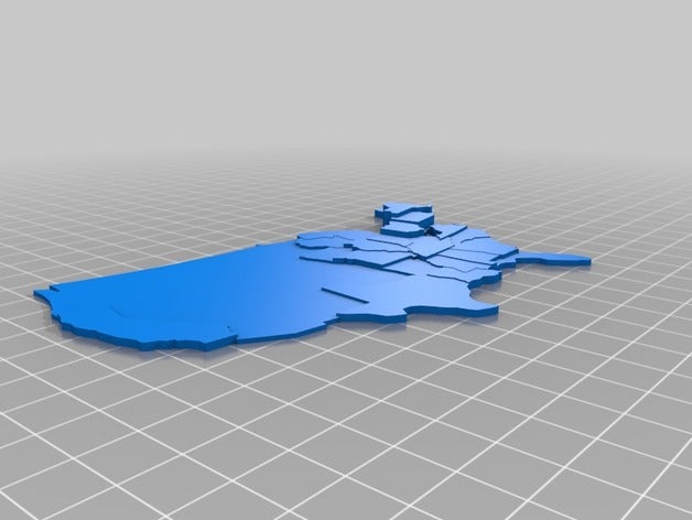 meine individuelle usa electoral college map lernen kundengebundene 3D print model - Mito3D