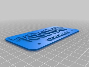 my customized american license plate costume 3d print model - Mito3D