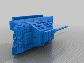 1-36 lego tanque jagdtiger 3d print model - Mito3D