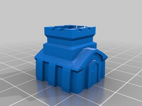 town hall lvl 8 - clash clans solid 3d print model - Mito3D
