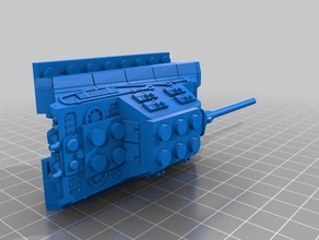 1-100 lego serbatoio jagdtiger 3d print model - Mito3D