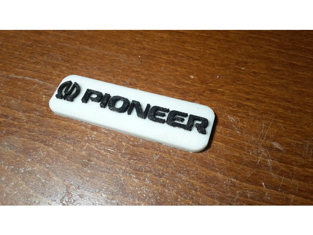 pioneer logo plate audio 3D print model - Mito3D