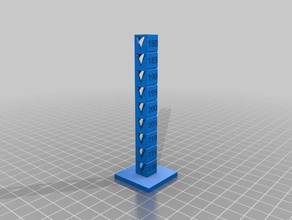my customized temp calibration tower 180-220 3d printing tests 3d print model - Mito3D