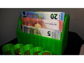 les billets de banque support bureau des la boîte caixa l'argent notes bac 3d print model - Mito3D