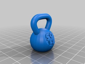 kettlebell 50 kg sport & outdoors 50kg fitness gym iron personalized sports 3d print model - Mito3D