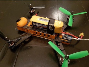 qav250 remix - low rider diy drone racer fpv baixa passeio 3d print model - Mito3D
