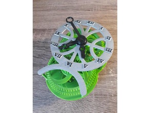 la courbe de l'horloge décor sur des roulettes les courbes entièrement imprimables engrenages chiffre romain 3d print model - Mito3D