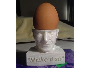 jean-luc picard portauovo sculture uovo patrick stewart 3d print model - Mito3D