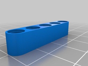 5 hole straight beam lego construction toys customized 3d print model - Mito3D