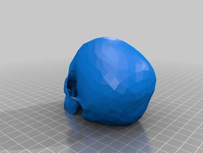 baixa ish poli crânio esculturas 3d print model - Mito3D