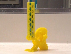 chozo diş fırçası kalem tutucu ev gereçleri metroid pratik heykel 3d print model - Mito3D