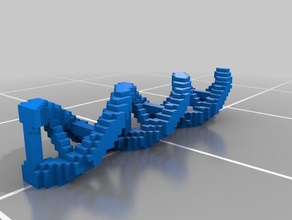 brin de l'adn la biologie 3d slash désoxyribonucléique moléculaire 3d print model - Mito3D