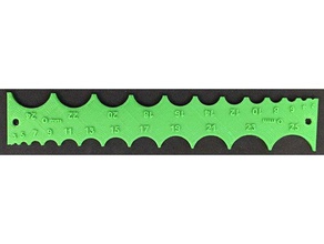 filetto di gauge 1-25mm utensili a mano angolo raccordo misuratore i calibri arrotondati 3d print model - Mito3D