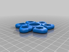 6 hearts 5 16 nut spinner toy & game accessories customized 3d print model - Mito3D