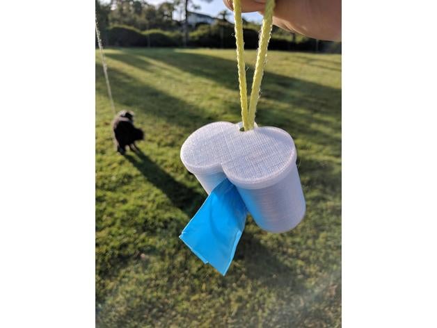 double barrel poop bag holder pets 3D print model - Mito3D