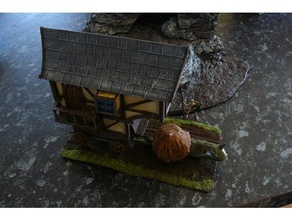 gypsy wagon buildings & structures 28mm scale dnd fantasy warhammer 3d print model - Mito3D