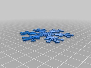 floco de neve arte interativa personalizado 3d print model - Mito3D