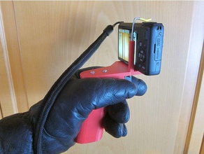 pistol handle pocket action camera sport & outdoors mount 3d print model - Mito3D