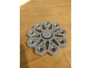 m8 nut fidget spinner mechanical toys 608 608zz bearing edc toy hand tri 3d print model - Mito3D