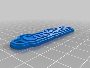 2mm carolina Anahtarlık özelleştirilmiş 3d print model - Mito3D