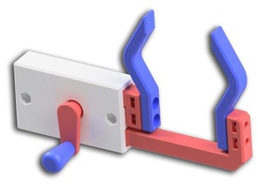 en parallèle de la mâchoire décalage préhension l'ingénierie les engrenages préhenseur mâchoires rack pignon crémaillère robotique 3d print model - Mito3D
