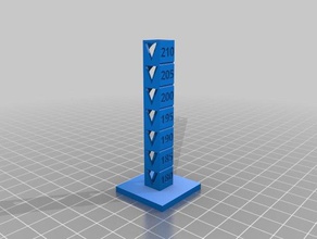 temp calibration tower 3d printing tests customized 3d print model - Mito3D