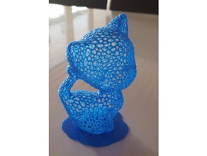 gattino sculture cat voronoi 3d print model - Mito3D