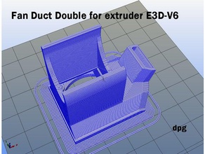 e3d ventola 30mm doppia başına estrusore-v6 3d yazıcı ekstruder 3d print model - Mito3D