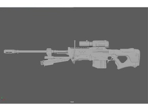 unsc fucile da cecchino halo 5 video giochi cosplay prop arma costume scifi sniper 3d print model - Mito3D