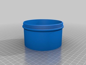 meine angepasste Runde box Gewinde-Deckel Haushalt kundengebundene 3d print model - Mito3D