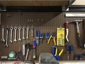 pegboard kit porta-ferramentas & caixas gancho iphone adaptador ferramentas peg board chave de fenda suporte ferramenta montagem na parede 3d print model - Mito3D