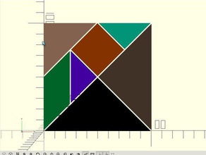 personalizzabile tangram i puzzle su misura gioco giochi openscad di 3d print model - Mito3D