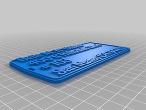 belle-tag-Adresse Schlüsselanhänger kundengebundene 3d print model - Mito3D