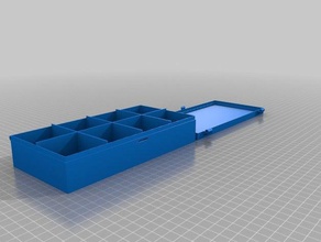articulada caixa organização personalizado 3d print model - Mito3D