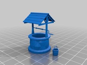 dnd water well toy & game accessories miniature tiles openforge playset 3d print model - Mito3D