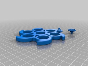 sechs Seite fidget spinner w-caps 3d-drucken 3d print model - Mito3D