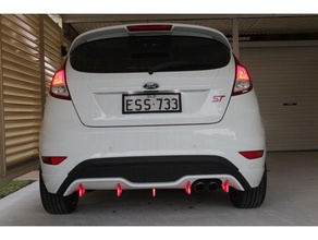 diffusore pinne fiesta st - tinta illuminato automotive fin ford led 3d print model - Mito3D