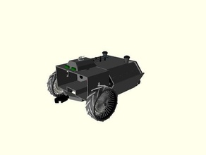 mki landampfkreuser art l'ingénierie de la vapeur steampunk moteur à steam punk le réservoir véhicule roues 3d print model - Mito3D