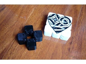 el baile de los cubos matemáticas art cubo fidget openscad imprimir lugar juguete 3d print model - Mito3D