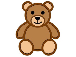 oso de peluche imán nevera a los animales teddy wslab 3d print model - Mito3D