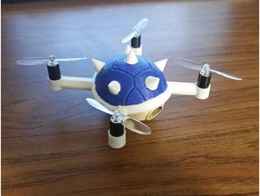 koopaquad r c vehículos concha azul drone f3evo el fpv frf3 evo koopa mario kart micro microquad de nintendo quad quadcopter 3d print model - Mito3D