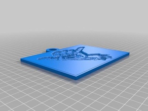 santa cruz de llavero Arte en 2d personalizado 3d print model - Mito3D